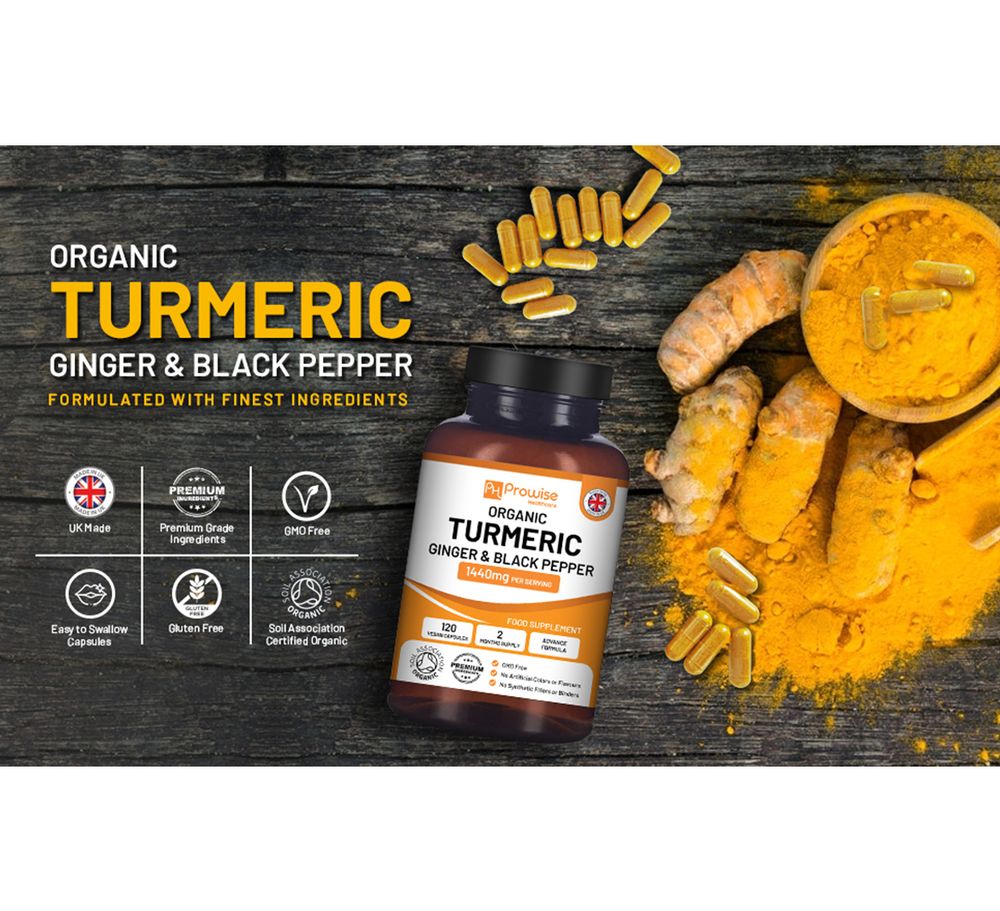 Turmeric Curcumin 1440mg with Black Pepper & Ginger - UK Manufactured