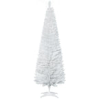 1.8m 6ft Artificial Pine Pencil Slim Christmas Tree with 390 Branch Tips White