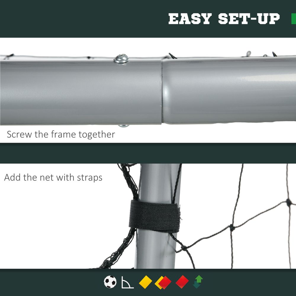 8ftx5ft Football Goal - Easy Setup - Net - for Training & Matches
