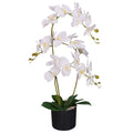 Realistic 65cm Artificial Orchid Flower in Pot - UK