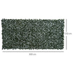 Artificial Leaf Hedge Panel Garden Fence Privacy Screen 1.5m x 3m