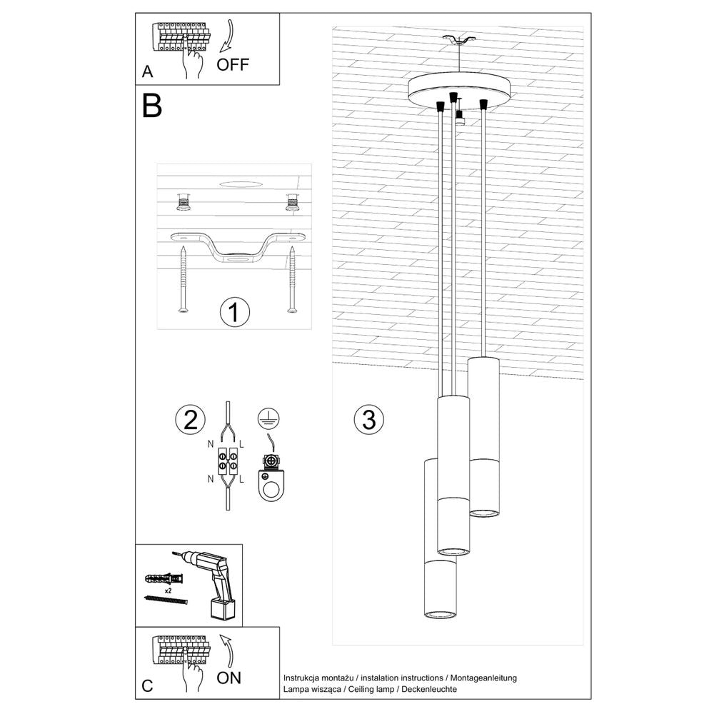 Pendant lamp steel Loopez modern Design GU10 with Bulb Detail