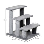 Pet Stairs with 3-step Stair, Scratching Posts, Platforms, Toy Ball