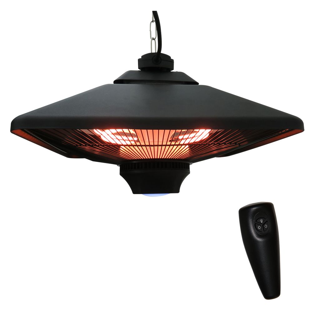 2kw Electric Heater LED Halogen Heating Hanging Light Outdoor Remote