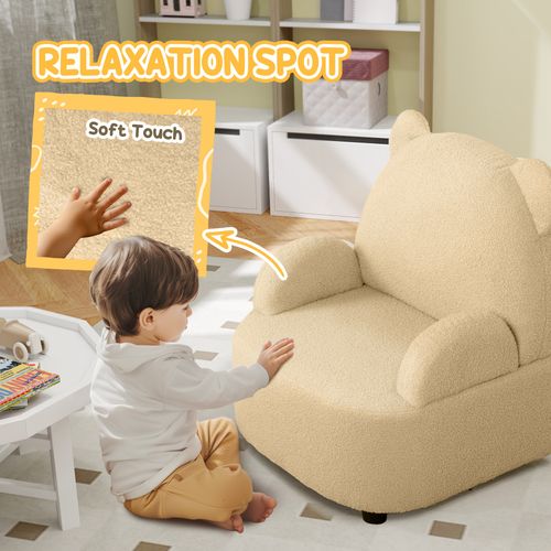 Kids Armchair, Bear Shaped Toddler Chair for Bedroom