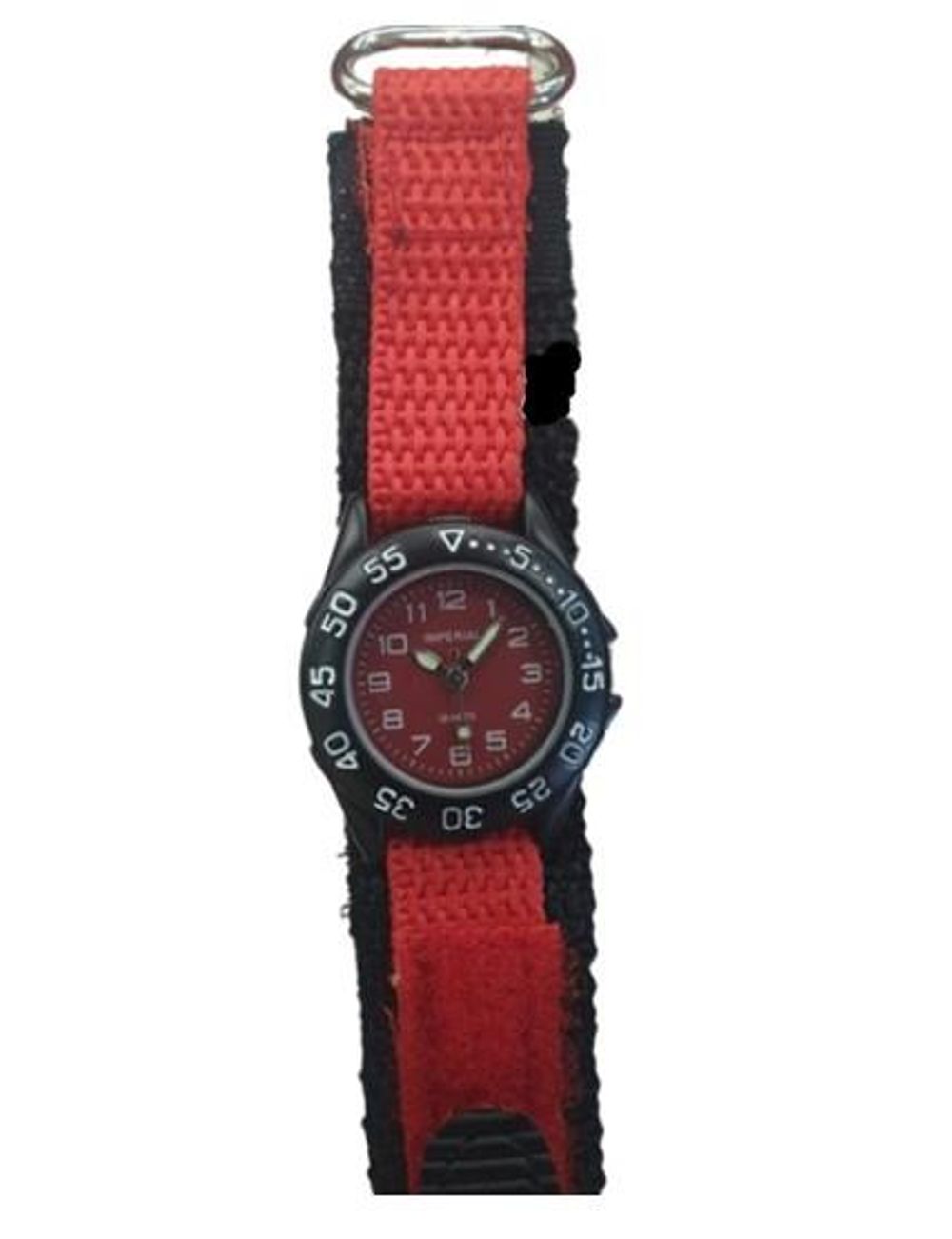 Kid's Red Mini Dial Velcro Strap Watch - NEEDS RE-BATTERY