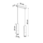 Elegant Pendant Lamp - Modern Design - Steel - GU10