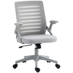 Mesh Office Chair Home Swivel Task Chair w/ Lumbar Support, Arm, Grey