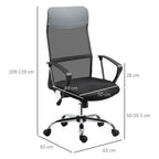 Executive Office Chair High Back Mesh Chair Seat Office Desk Chairs, Black