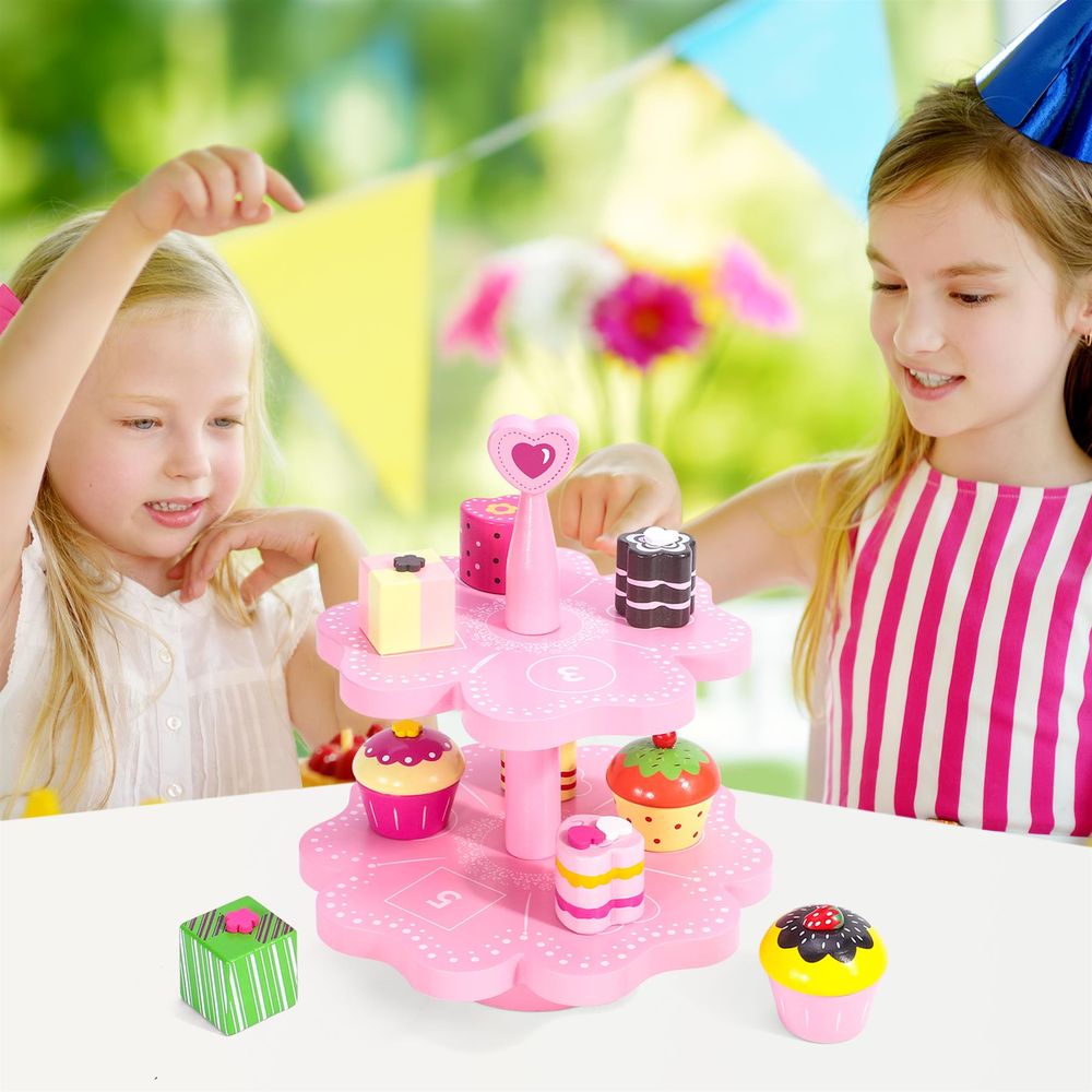 Magnetic Cake Stand - Heart: Charming toy for tea parties, role play, and educational development