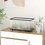 Turtle Tank 28L Glass Turtle Aquarium w/ Easy-Drain 45 x 25 x 29cm 60 x 30 x 32cm Black