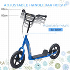 Teen Push Scooter Kids Children Stunt Scooter Bike Bicycle Ride On 12" EVA Tyres (Blue)