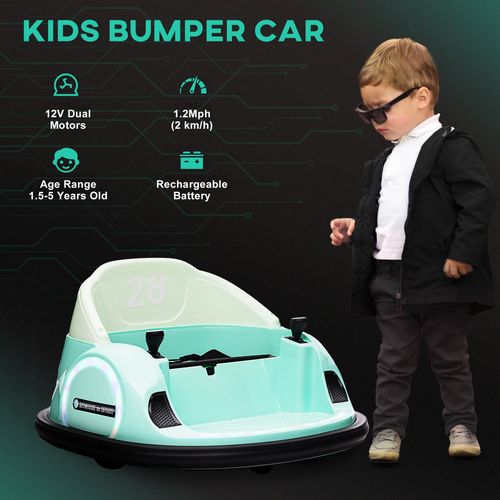 360° Rotation 12V Kids Bumper Car w/ Remote Control