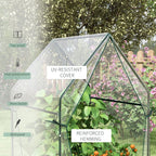 Tomato Greenhouse with 2 Zipped Doors, Outdoor Green House, Clear