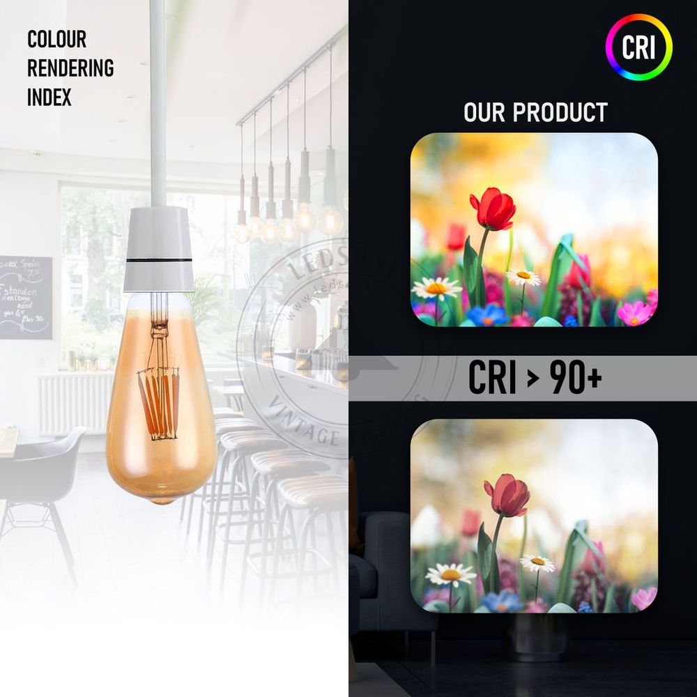 E27 Vintage LED Dimmable Bulbs, 8W Edison Light Bulb