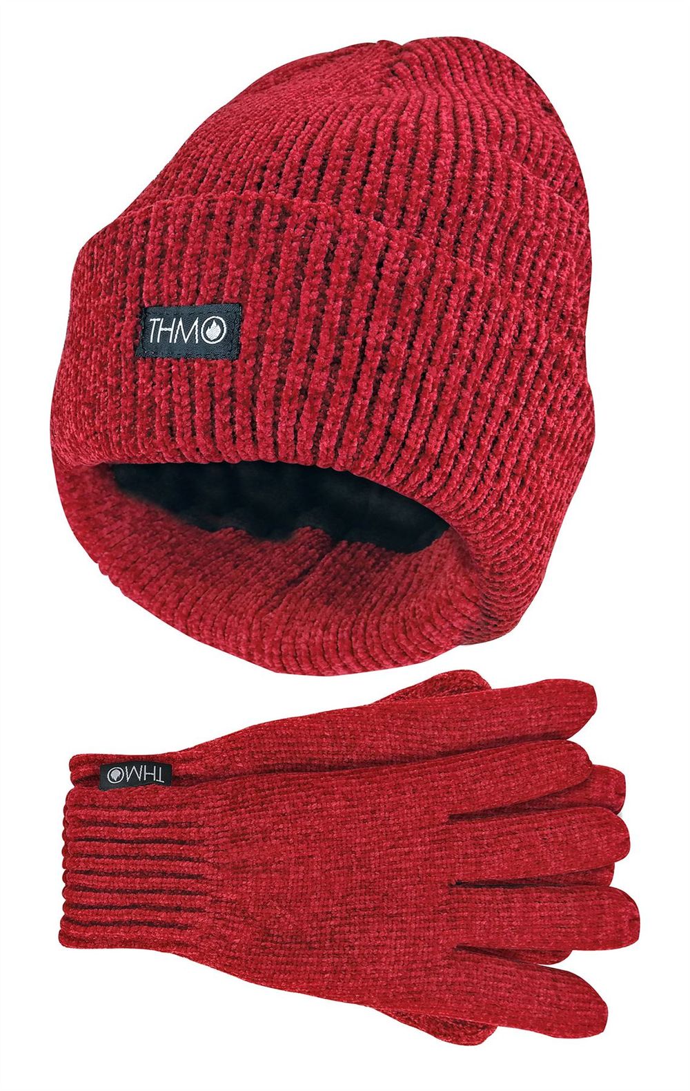 THMO - Ladies Hat & Gloves Set Red