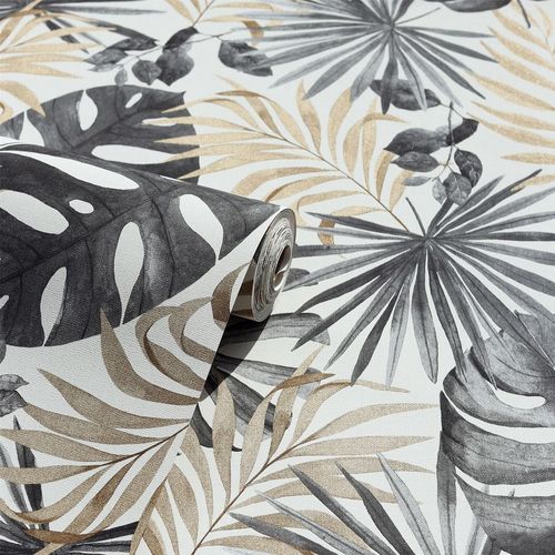 Jungle Wall Black/Gold wallpaper
