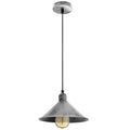 Industrial Brushed Brass metal ceiling light Lampshade with Bulb With Bulb Brushed Silver
