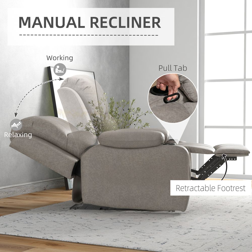 Recliner Armchair - Comfy & Stylish, with Cup Holder