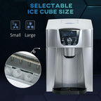 Ice Maker Machine and Water Dispenser No Plumbing Required Silver