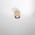 Wood Ceiling Lamp: Scandinavian Design, GU10 Base. Versatile for Any Room. Enhance Your Home's Style & Ambiance