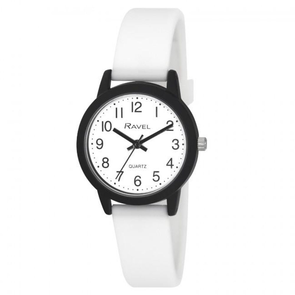 Girls & Boys Sports White Silicone Watch