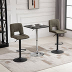 Versatile Adjustable Bar Table - Black/Silver Frame - Ideal for Any Space