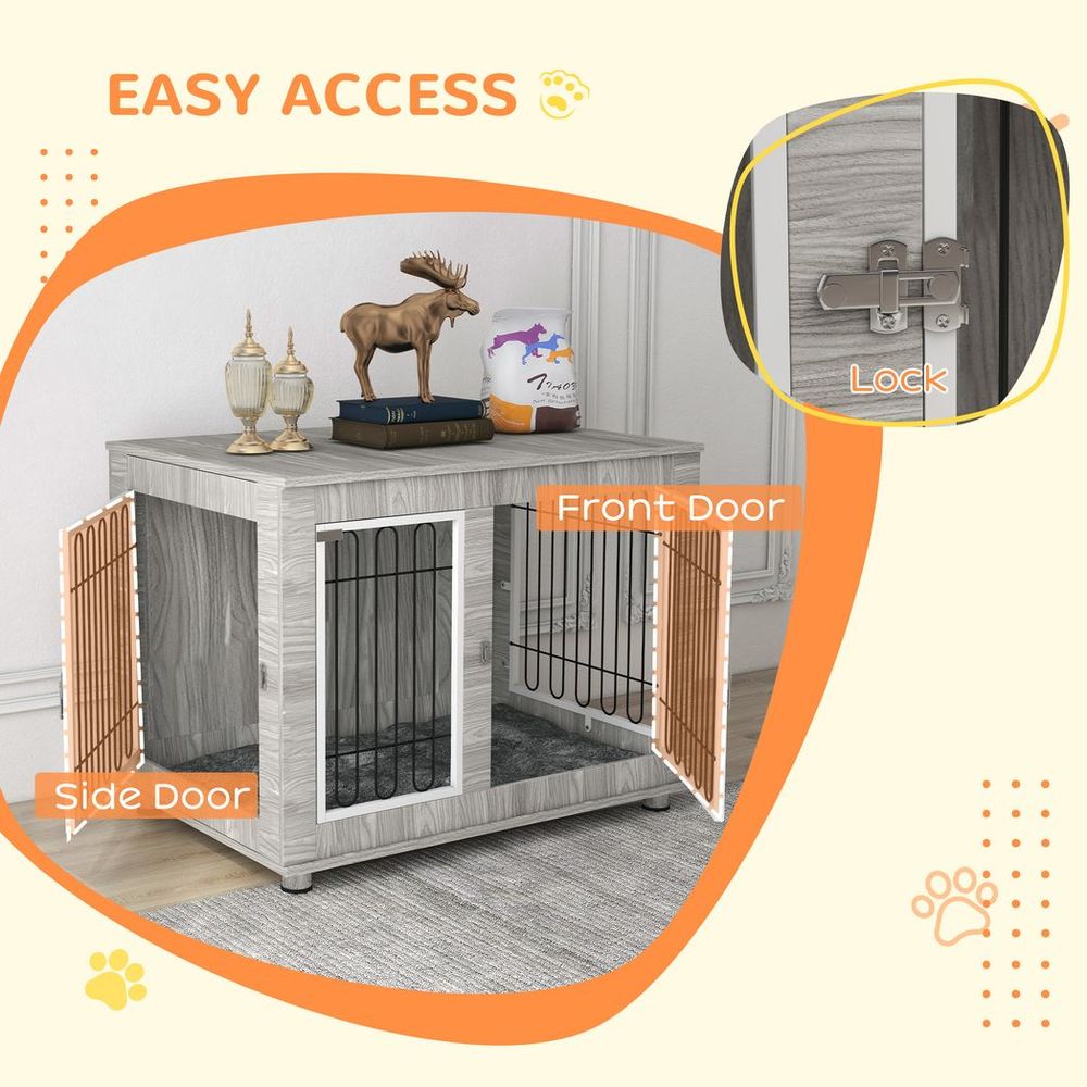 Dog Crate Furniture, Double Door, Soft Cushion - Perfect for All Pets