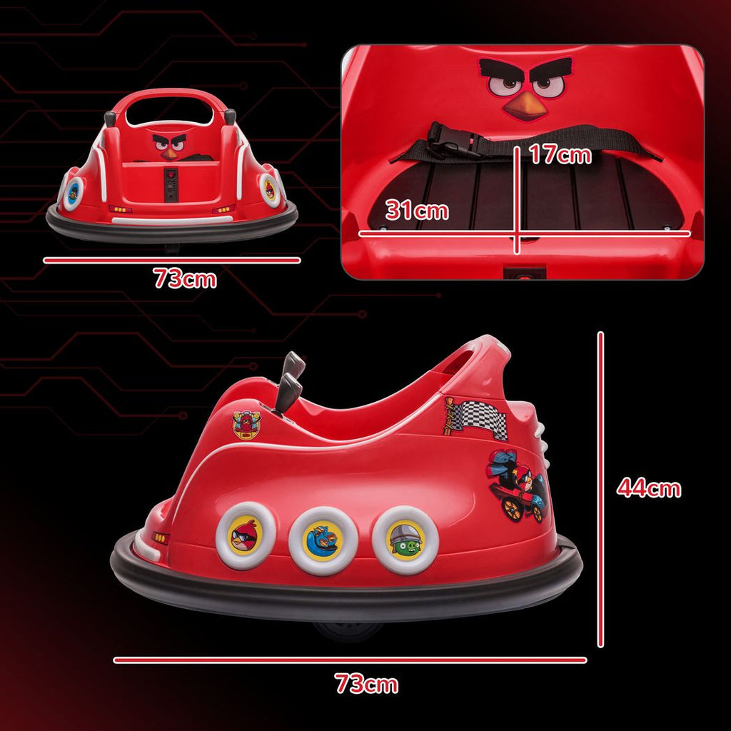 Angry Bird Licensed Bumper Car for Kids w/ Joysticks