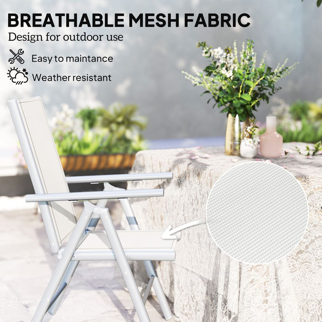 2PCS Folding Chair w/ Breathable Mesh Back and Seat