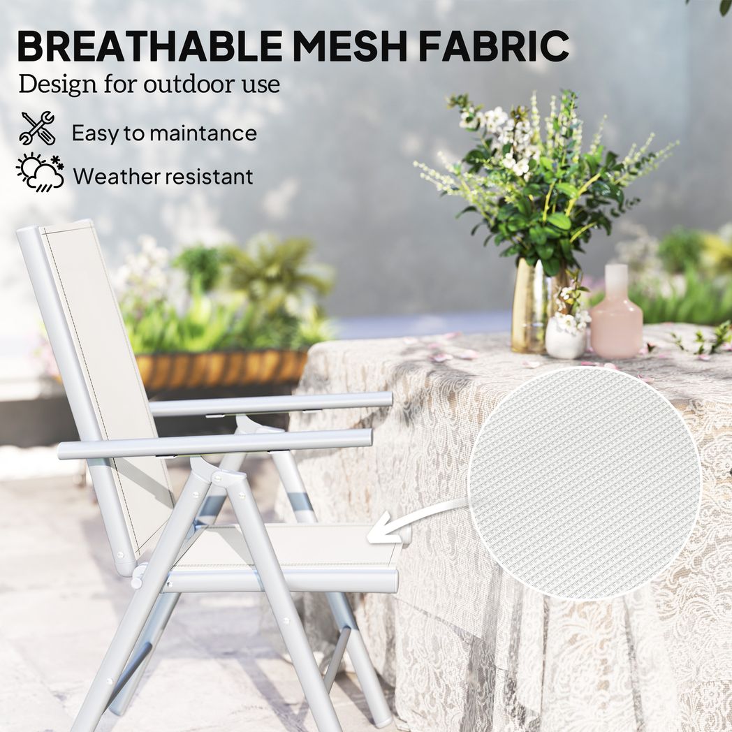 2PCS Folding Chair w/ Breathable Mesh Back and Seat