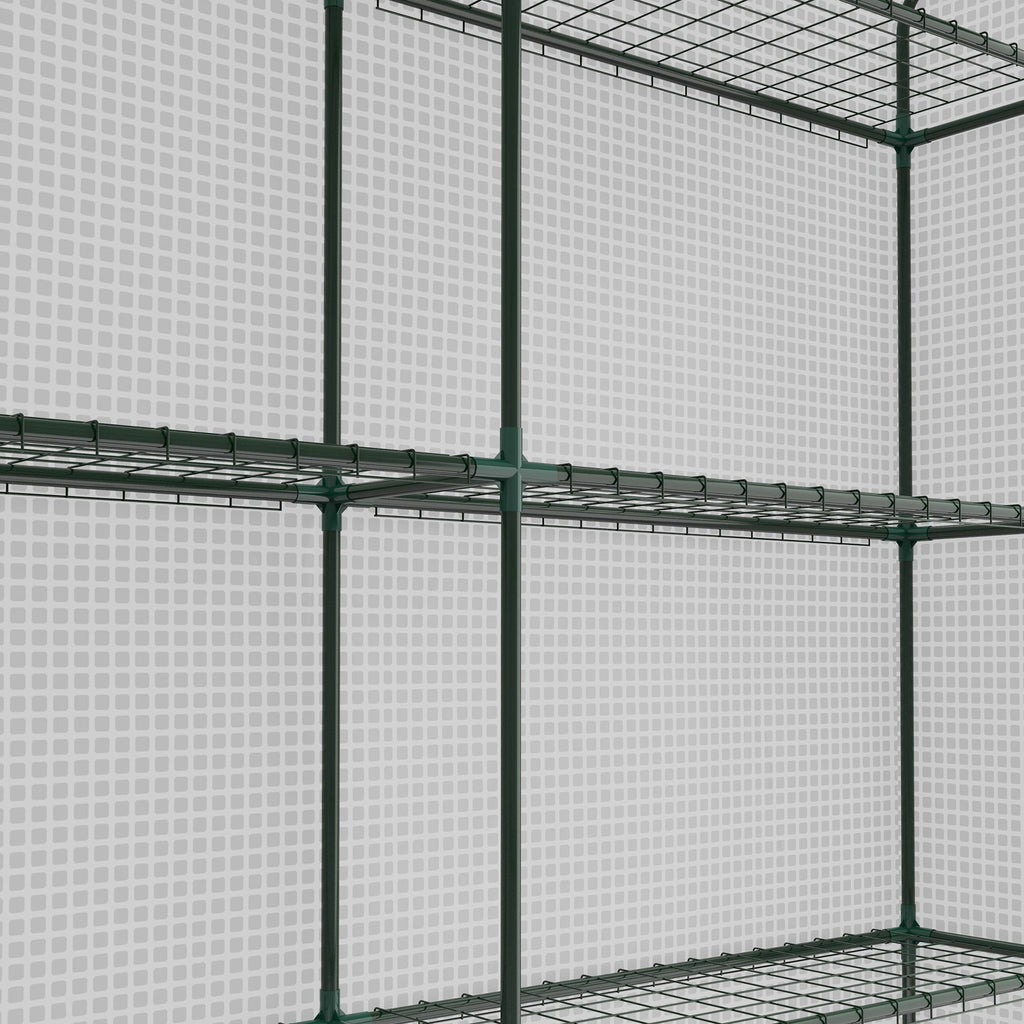 Walk-in Garden Greenhouse Shelves Polytunnel Steeple Grow House