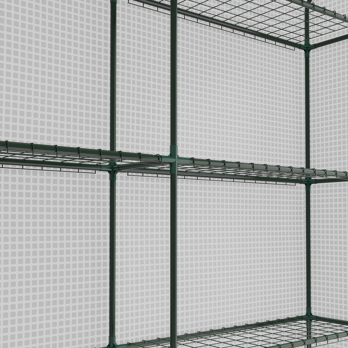 Walk-in Garden Greenhouse Shelves Polytunnel Steeple Grow House