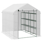 Walk-in Garden Greenhouse Shelves Polytunnel Steeple Grow House
