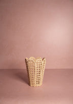 Atlántico Iraca Scallop Vase, Natural - Set of 2