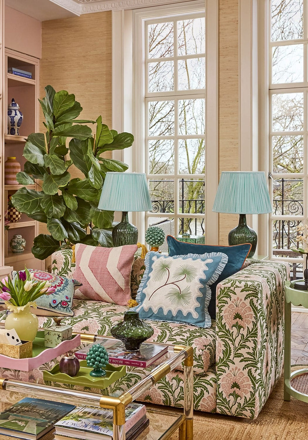 Victoria Pleated Lampshade - Mint