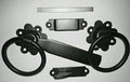 Vintage Style 6" Black Galvanised Plain Ring Gate Latch