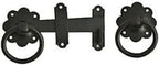 Vintage Style 6" Black Galvanised Plain Ring Gate Latch