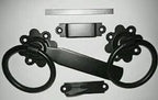 Vintage Style 6" Black Galvanised Plain Ring Gate Latch