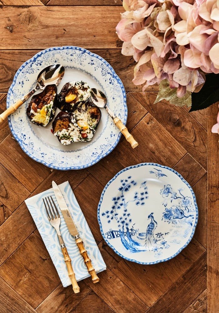Virginia Blue and White Dessert Plates - Set of 4
