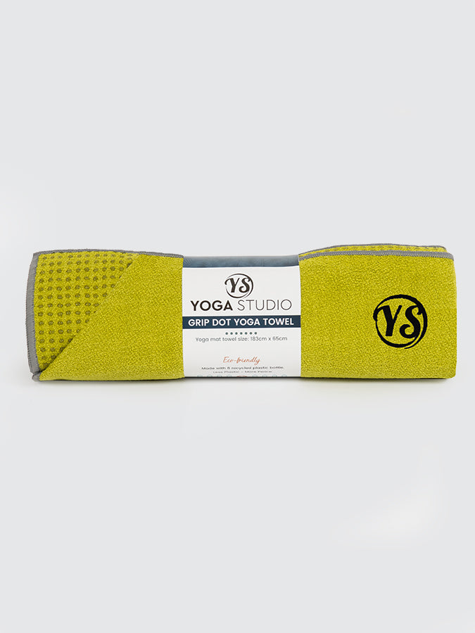 Yoga Studio Premium Grip Dot Yoga Mat Towels Lime Green