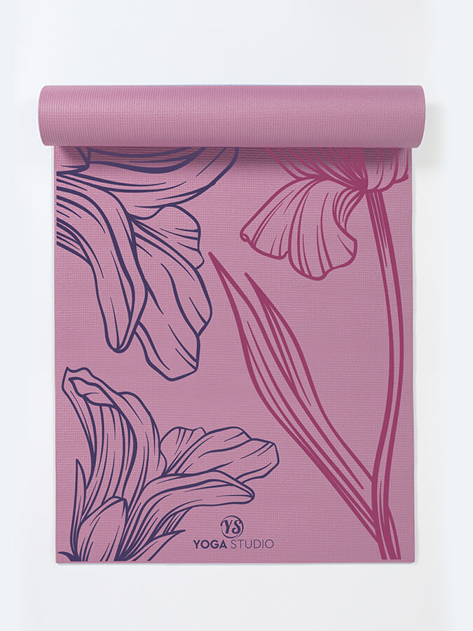 Designed Reversible Sticky Yoga Mat 6mm Dusty Pink Mat - Lively Lilium