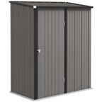 Outdoor Storage Shed w/ Lockable Door for Garden, Light Grey