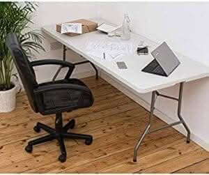 Heavy Duty 6ft White Folding Trestle Table 150kg Capacity
