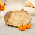 Wooden Pumpkin Serving Tray Handcrafted Mango Wood Board 30cm
