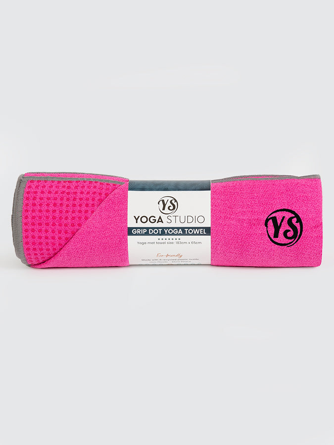 Yoga Studio Premium Grip Dot Yoga Mat Towels Hot Pink