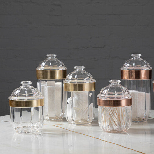 Medium Rose Gold Acrylic Storage Jar