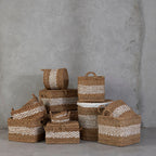 Seagrass Basket with Lid and Lining