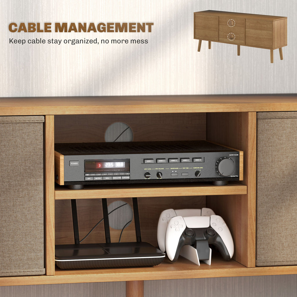 Modern TV Cabinet Stand w/ Shelves & Drawers, Bedroom