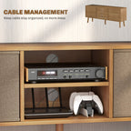 Modern TV Cabinet Stand w/ Shelves & Drawers, Bedroom